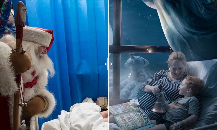 Фотограф превращает снимки больных детей волшебные фото с Сантой-Клаусом Фотограф превращает снимки больных детей волшебные фото с Сантой-Клаусом